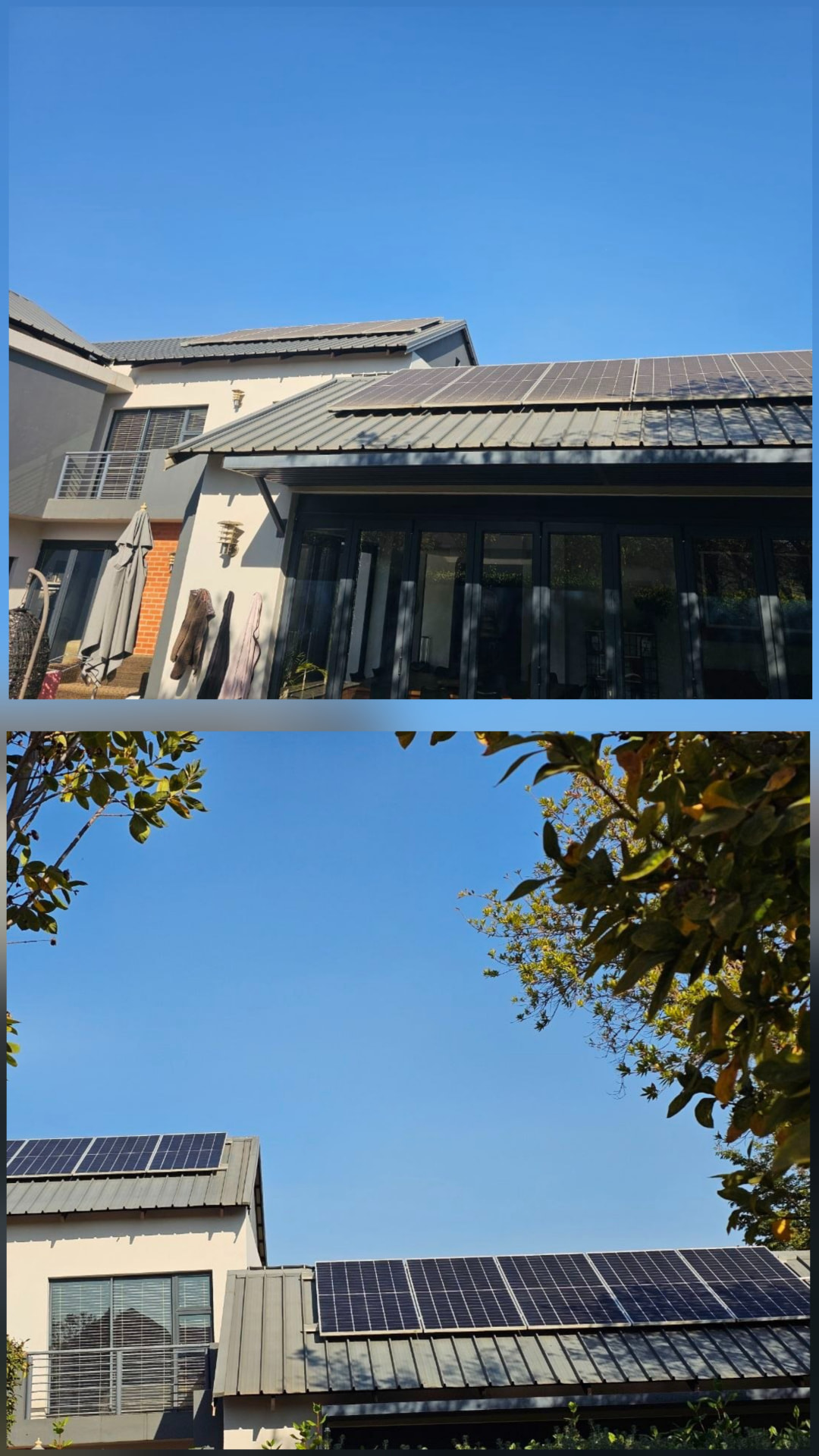 Solar panel cleaning project — Residential roof, Pretoria East